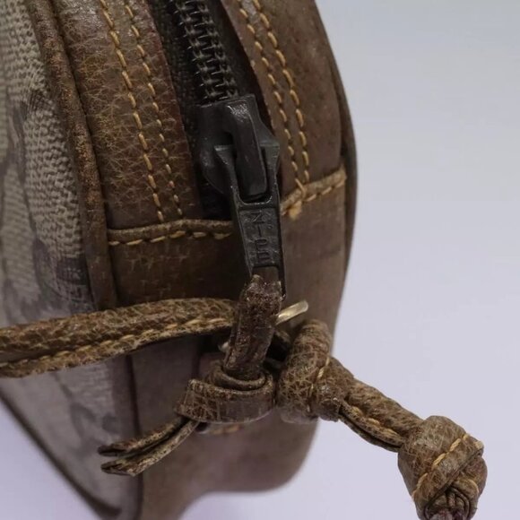 GUCCI GG Plus Supreme Shoulder Bag PVC Leather Beige Auth - Picture 8 of 16